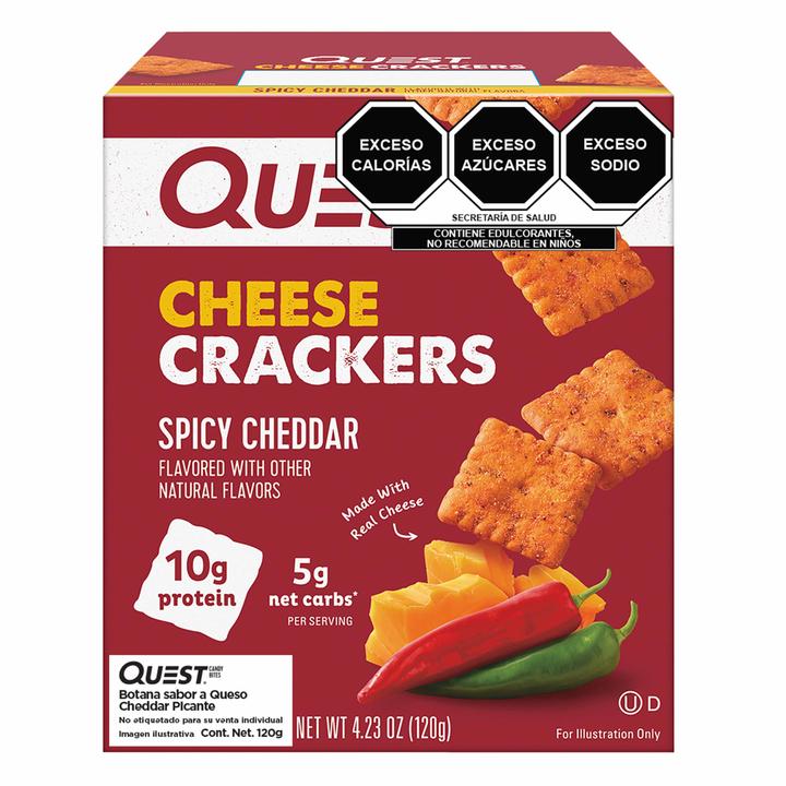 Quest Crackers Sabor Spicy Cheddar - Cj Con 4 30 30 Gr