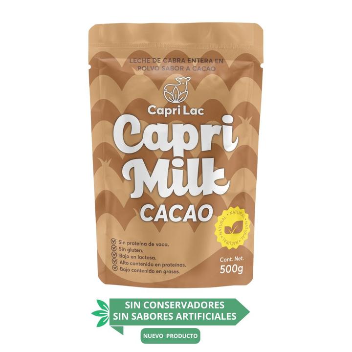 Capri Milk Leche De Cabra Saborizada En Polvo Sabor Cacao 500 G
