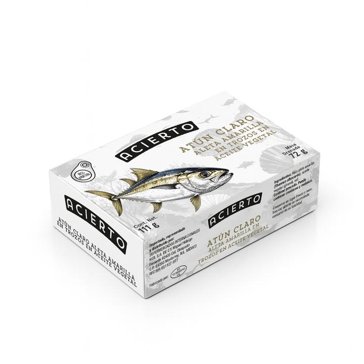 Atun Claro Aleta Amarilla Trozos En Aceite Vegeta 111 Gr