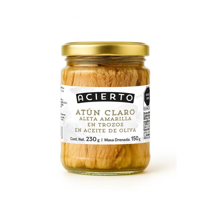 Atun Claro Aleta Amarilla En Aceite Vidrio 230 Gr