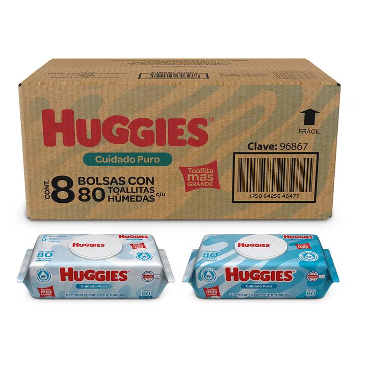 Toallitas Húmedas Huggies Cuidado Puro Con 8 Pz