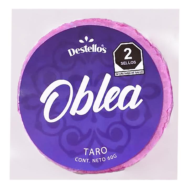 Oblea Amaranto Sabor Taro Destellos 60 G
