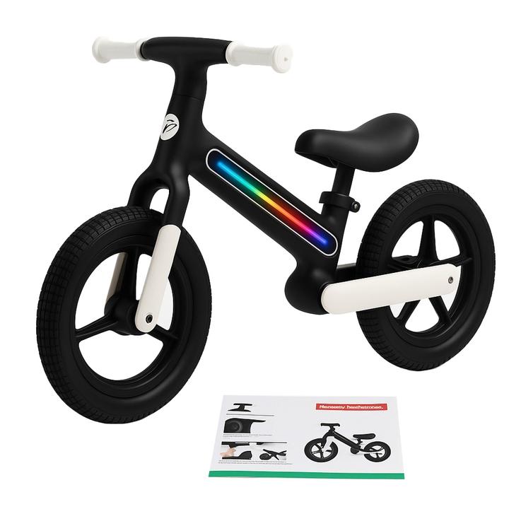 Bicicleta De Balance Color Negro Con Luz