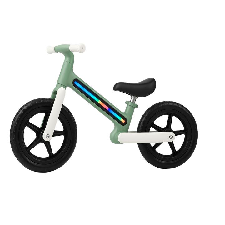 Bicicleta De Balance Color Verde Con Luz