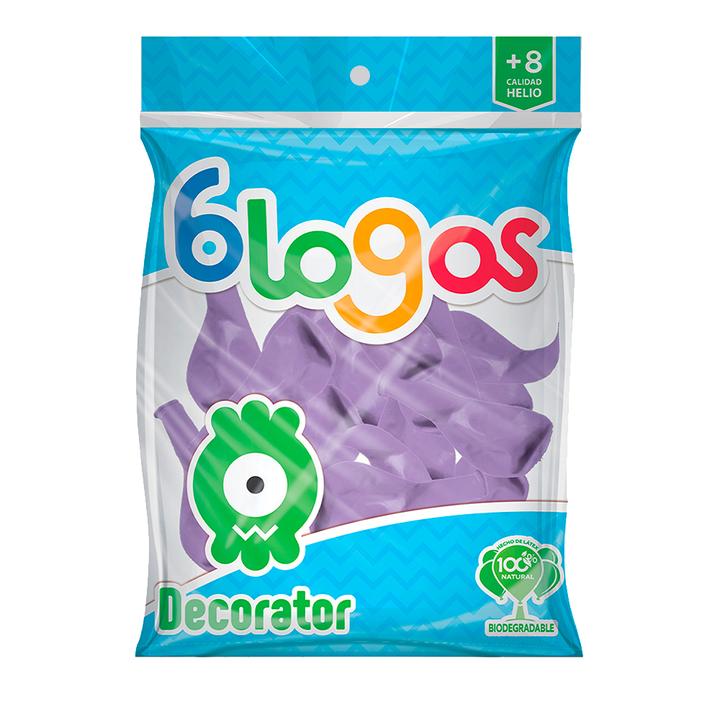 Globos Blogos Decorador No.9 Lila Con 30 Pz