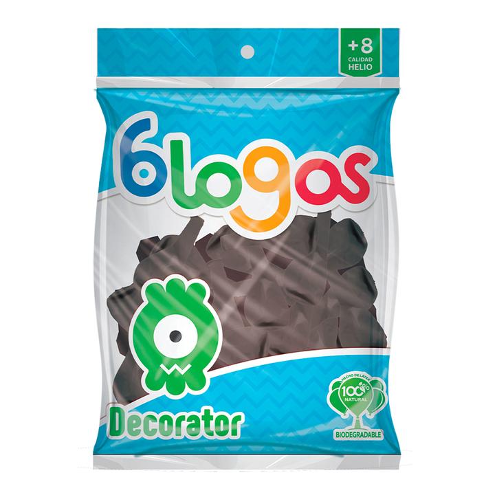 Globos Blogos Decorador No.9 Negro Con 30 Pz