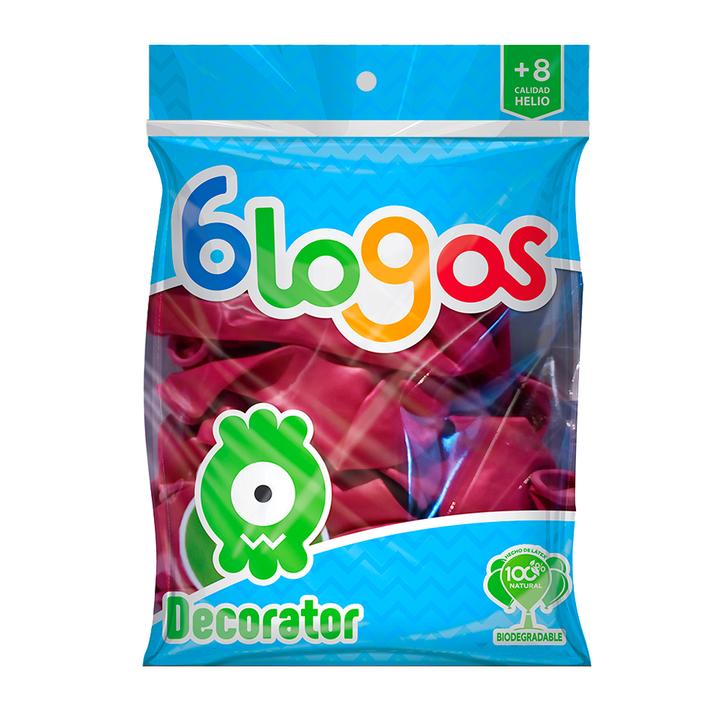 Globos Blogos Decorador No.9 Rosa Mexicano Con 30 Pz