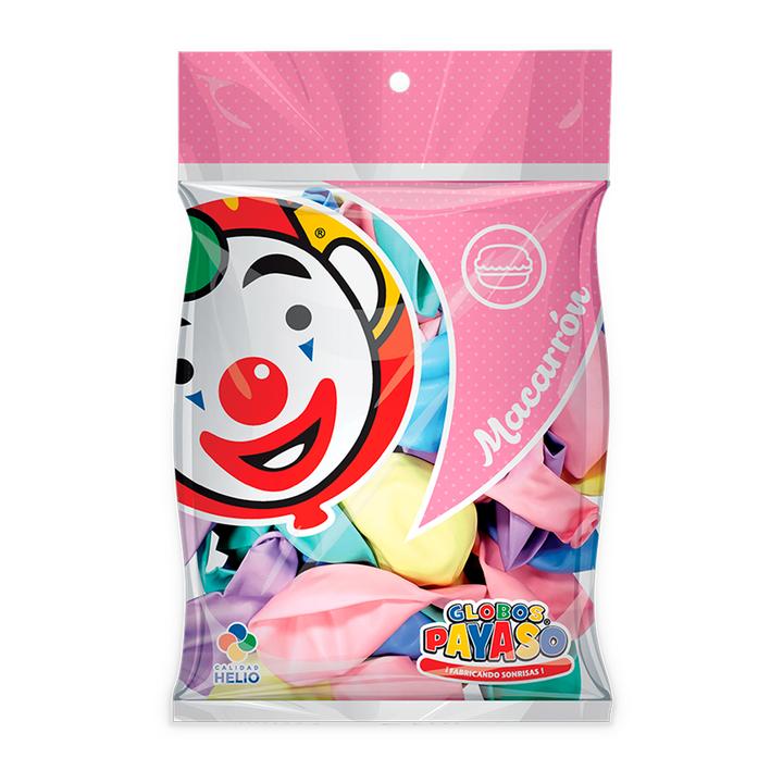 Globos Blogos Macarrón No.9 Surtido Bolsa Con 50 Pz