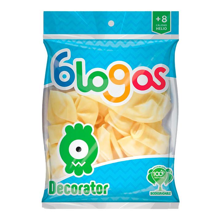 Globos Blogos Decorator No.9 Transparente Con 30 Pz