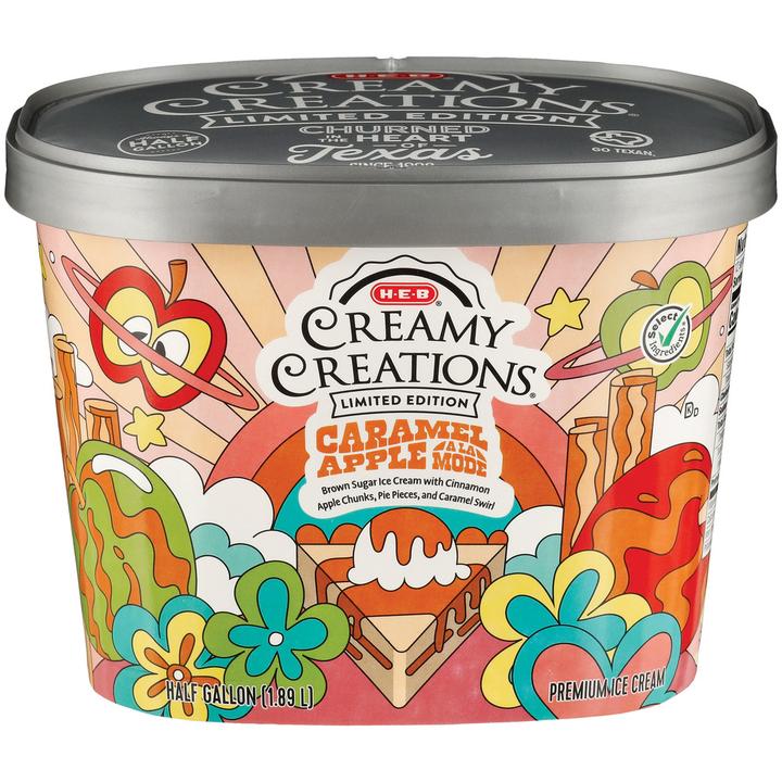 Heb Creamy Creations Helado De Manzana Con Caramelo 1.89 L