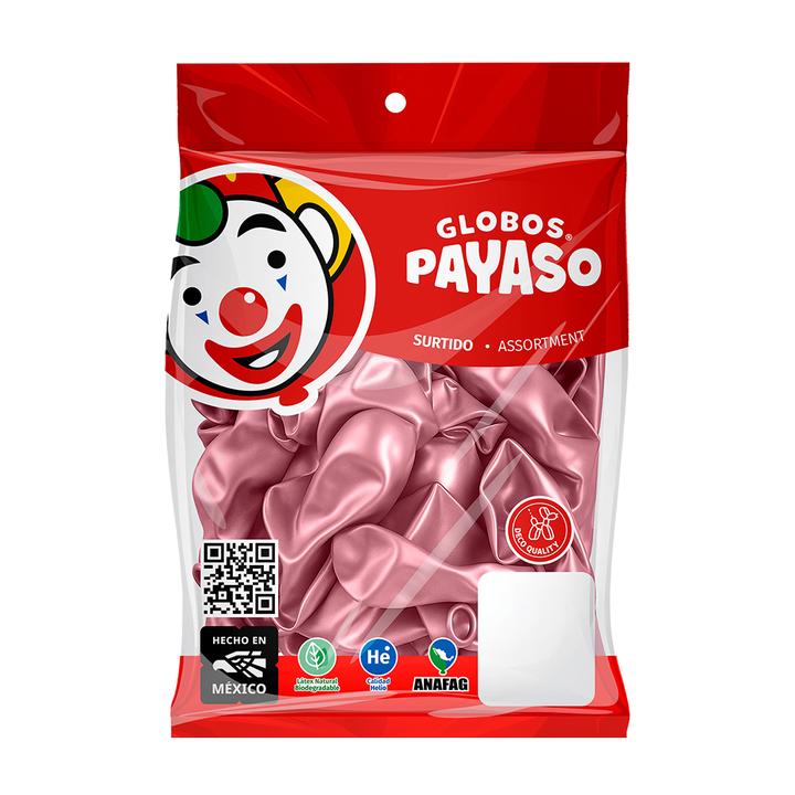 Globo Payaso Platinum Rose Gold No. 9 Bolsa Con 10 Pz
