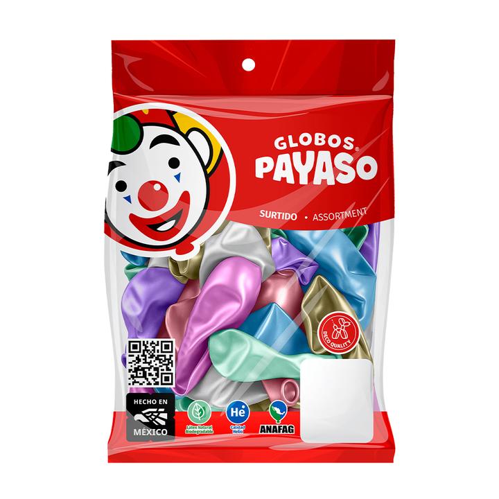 Globo Payaso Platinum Surtido No. 9 Bolsa Con 10 Pz
