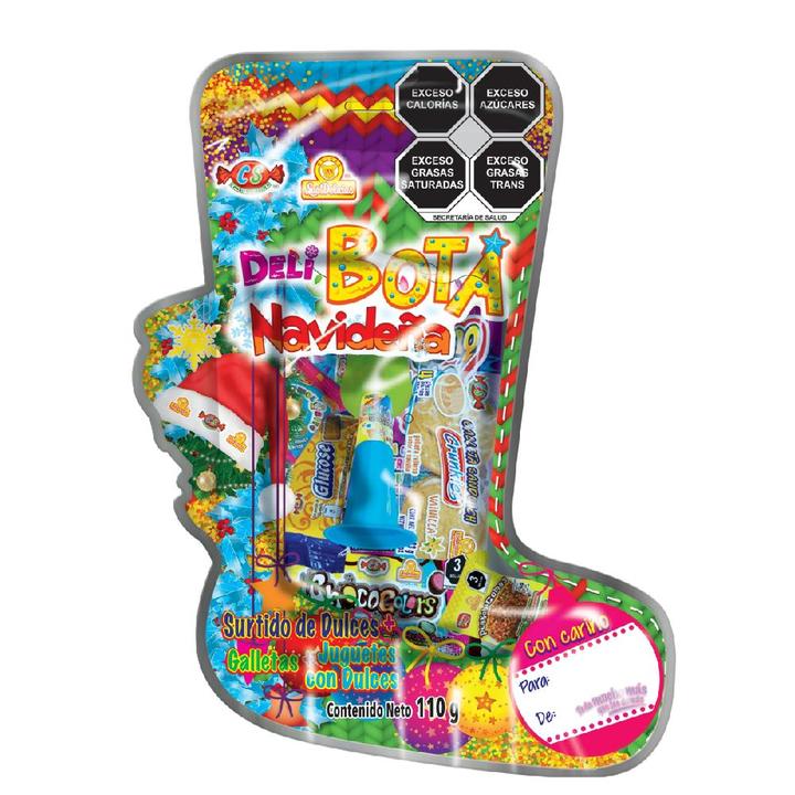 Bota Navideña 110 Grs Bota Con Dulces Surtidos 1 110 Gr