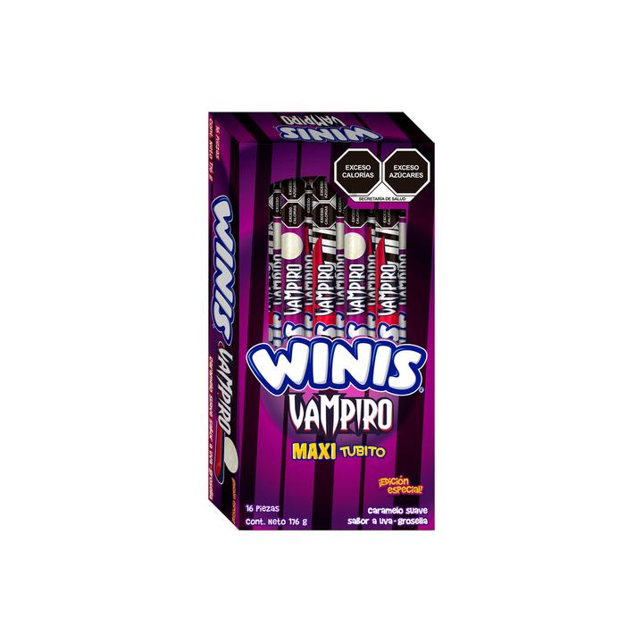 Caramelo Suave Winis Maxitubito Vampiro 16 Pzas 16 Pz