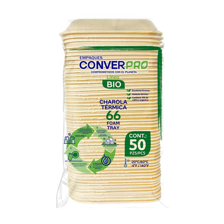 Charola Ecológica 066 Converpro Bio 50 Pz
