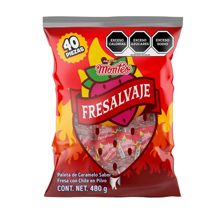 Paletas De Caramelo Fresalvaje Con 40 Pz
