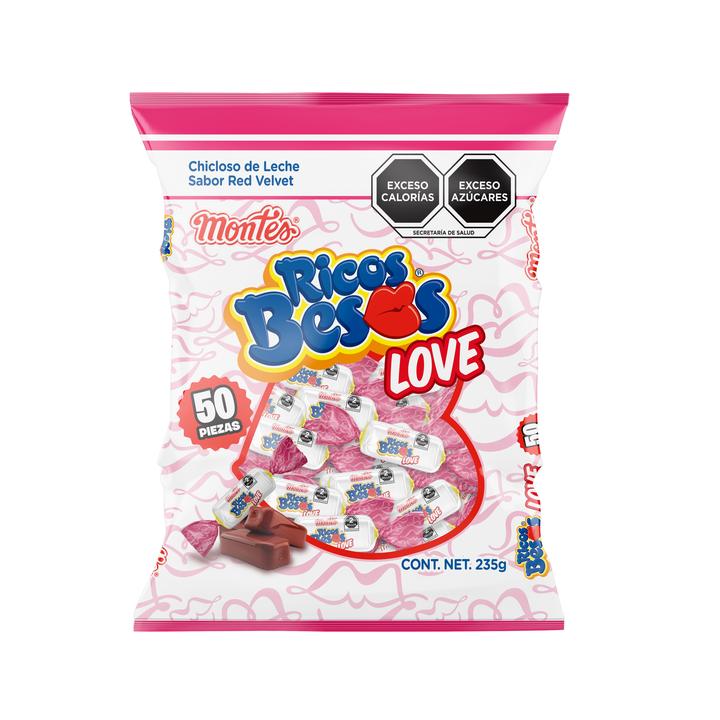 Dulces Chiclosos De Leche Sabor Red Velvet Ricos Besos Love Con 50 Pz