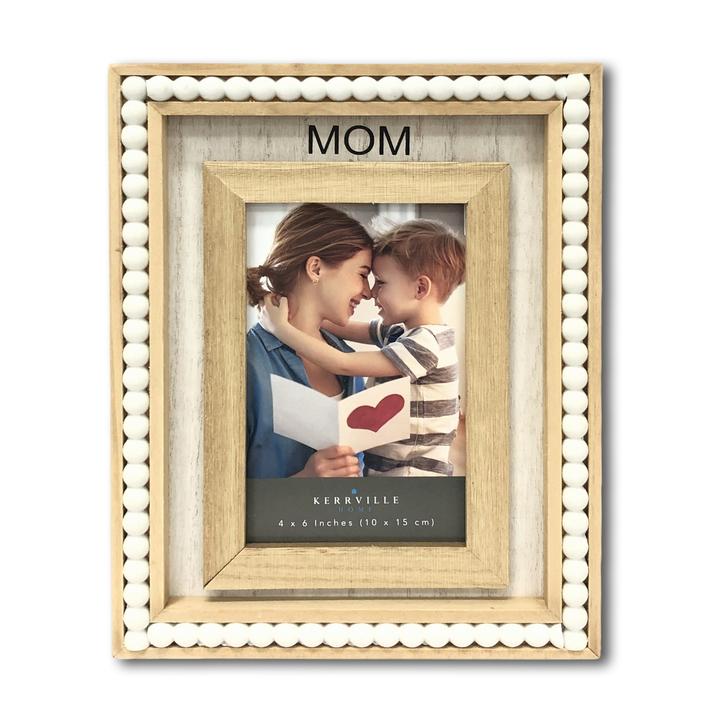 Portarretrato Día De Las Madres "Mom" Con Marco 23 Cm