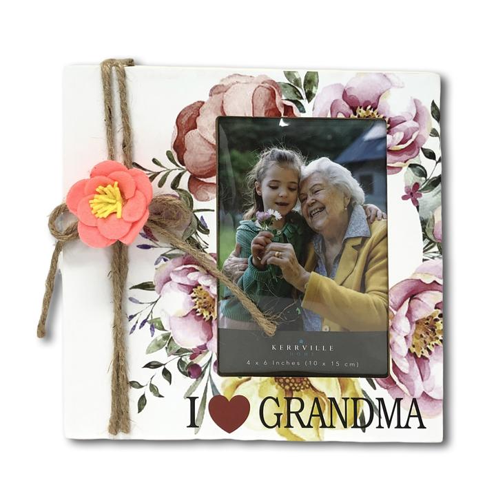 Portarretrato Día De Las Madres Grandma Con Flores 20 Cm