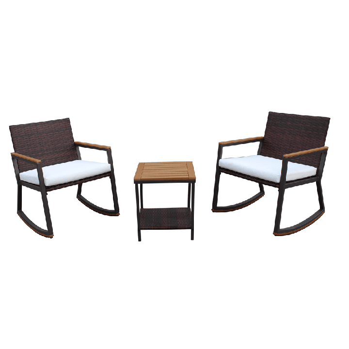 Set De Patio Outdoor Solutions Bistro Mecedora Con 3 Pz