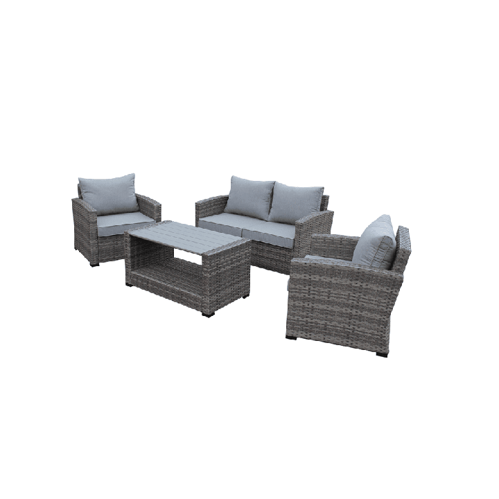 Set De Patio Outdoor Solutions Color Gris Con 4 Pz