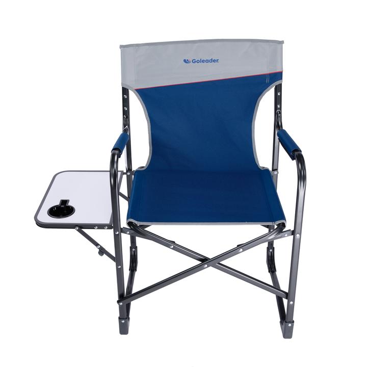 Silla Plegable Goleader Con Mesa Para Campismo Color Azul